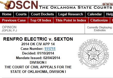 OSCN.net - Oklahoma State Courts Network Docket Search